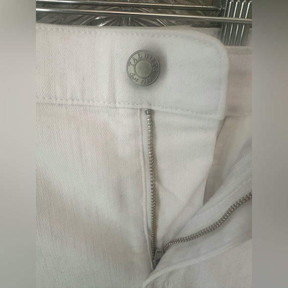 NWOT Talbots Classic White Mini Jean Skirt Sz 14 Never Worn Purchased 2024 - Picture 3 of 11